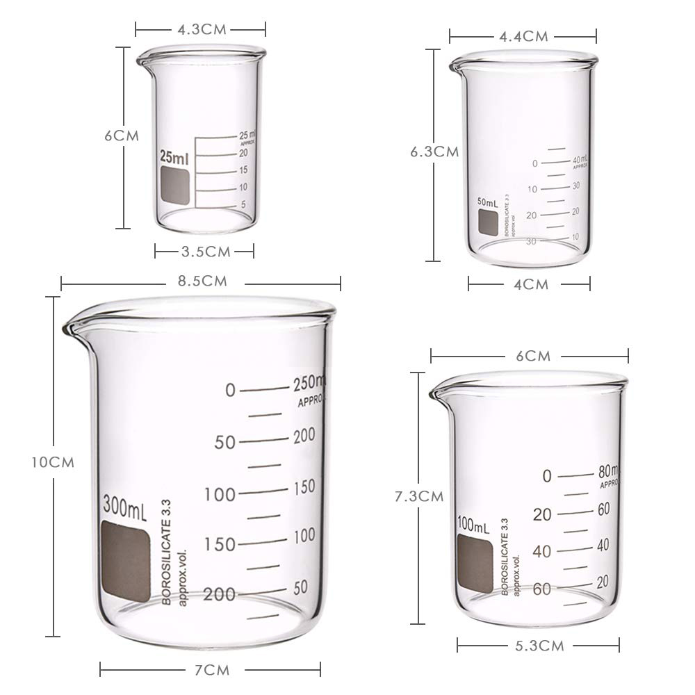 Breacks, low from, graduated with spout made of low expansion 3.3 ...
