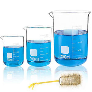 Breacks, tall from, graduadet with spout, made of low expansion 3.3 borosilicate glass