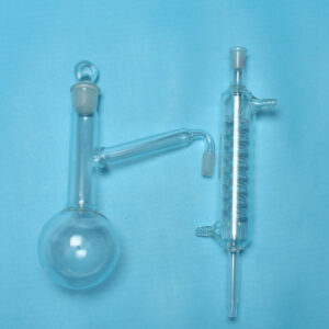 Distilling Apparatus, Ammonia with Graham condenser IC joint, IC stopper, made of low expansion 3.3 borosilicate glass