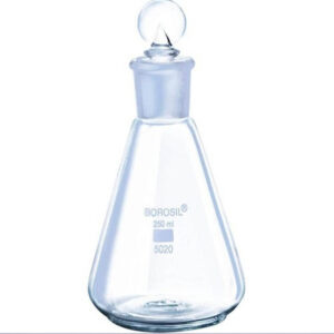 Flask, lodine determination, with stopper, made of low expansion 3.3 borosilicate glass