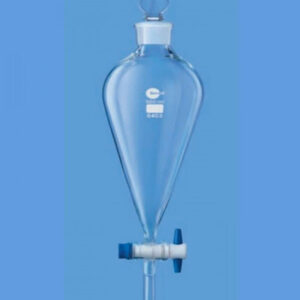Funneles, Separating, Pear shap, Rotaflow stopcock, PTFE key, I/C stopper, made of low expansion 3.3 borosilicate glass