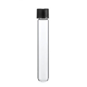 Tubes, Culture Flat Bottom, screw cap, teflon wad, amber, made of low expansion 3.3 boroslicate glass