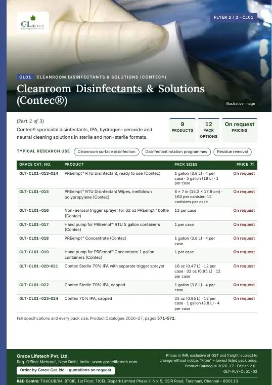 Cleanroom Disinfectants & Solutions (Contec®) — flyer 2 of 3