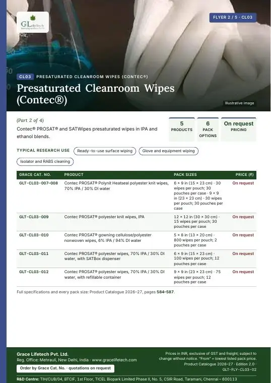 Presaturated Cleanroom Wipes (Contec®) — flyer 2 of 5