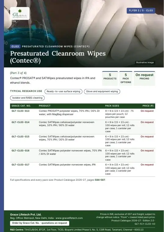 Presaturated Cleanroom Wipes (Contec®) — flyer 3 of 5
