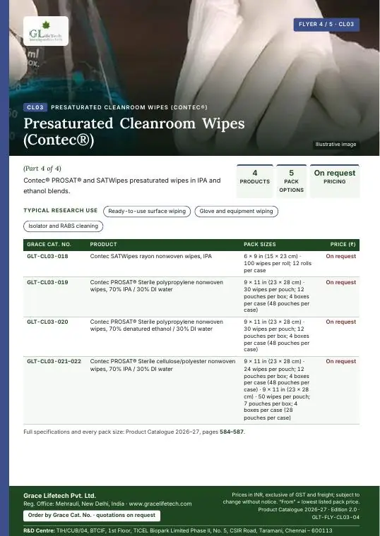 Presaturated Cleanroom Wipes (Contec®) — flyer 4 of 5
