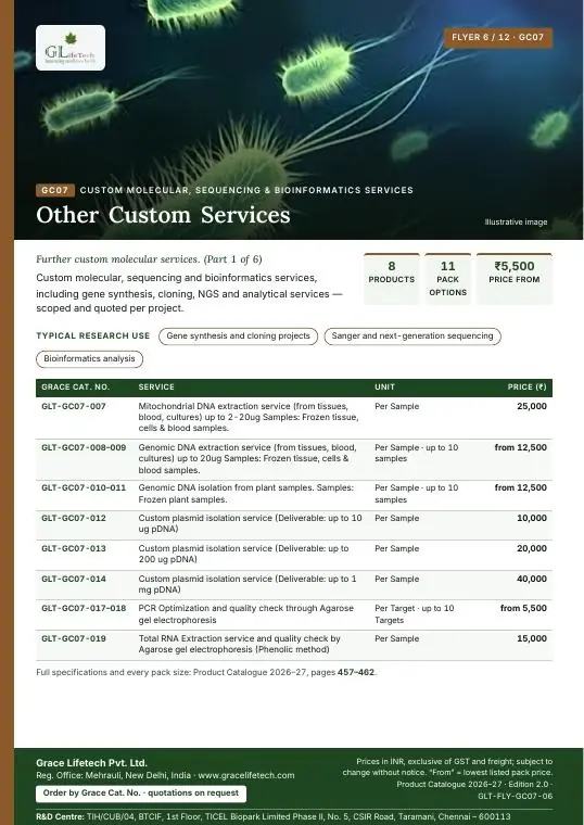 Custom Molecular, Sequencing & Bioinformatics Services — flyer 6 of 12