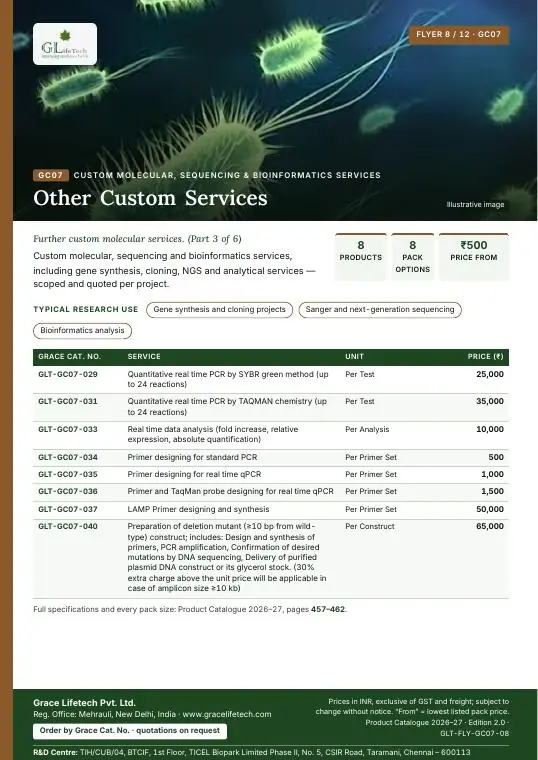 Custom Molecular, Sequencing & Bioinformatics Services — flyer 8 of 12