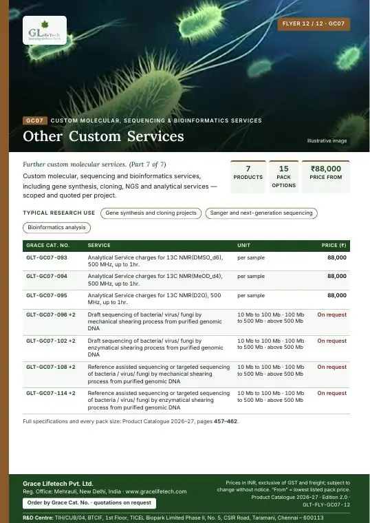 Custom Molecular, Sequencing & Bioinformatics Services — flyer 12 of 12