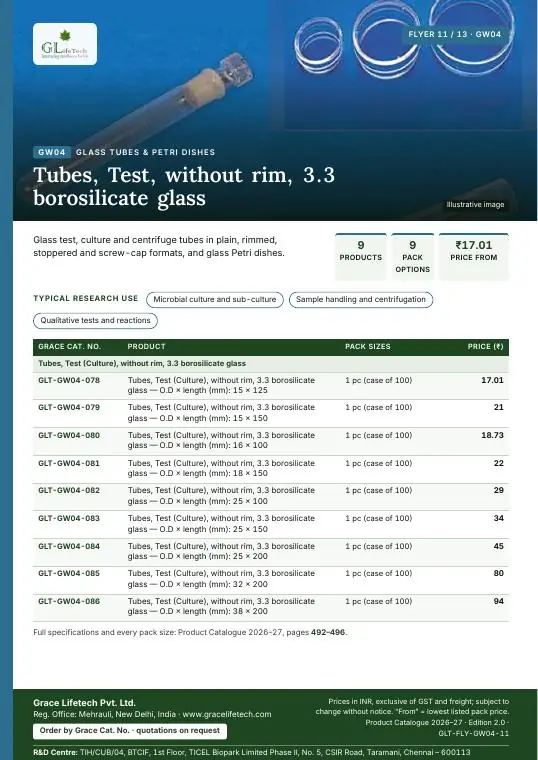 Glass Tubes & Petri Dishes — flyer 11 of 13