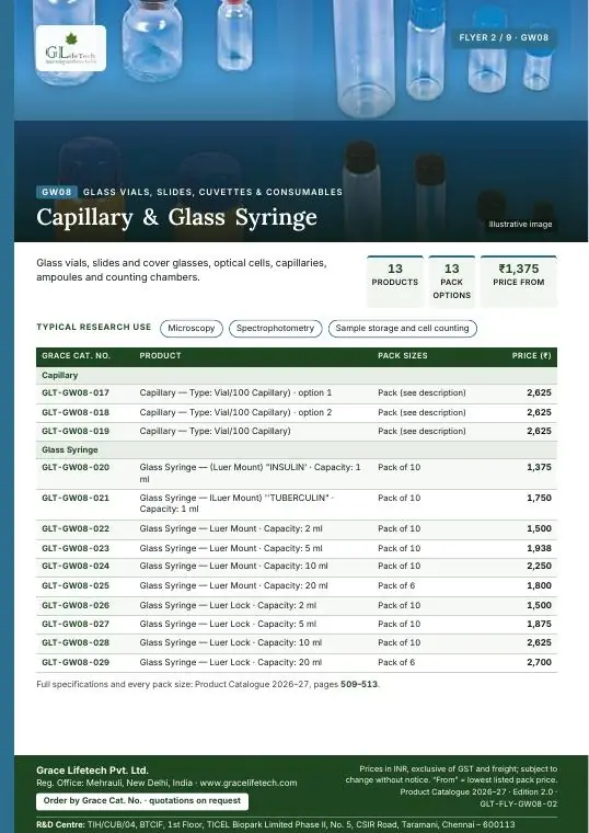 Glass Vials, Slides, Cuvettes & Consumables — flyer 2 of 9