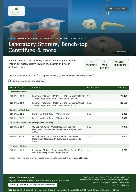 Pumps, Stirrers & General Laboratory Instruments — flyer 4 of 6
