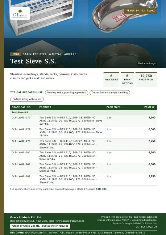 Stainless Steel & Metal Labware — flyer 34 of 43