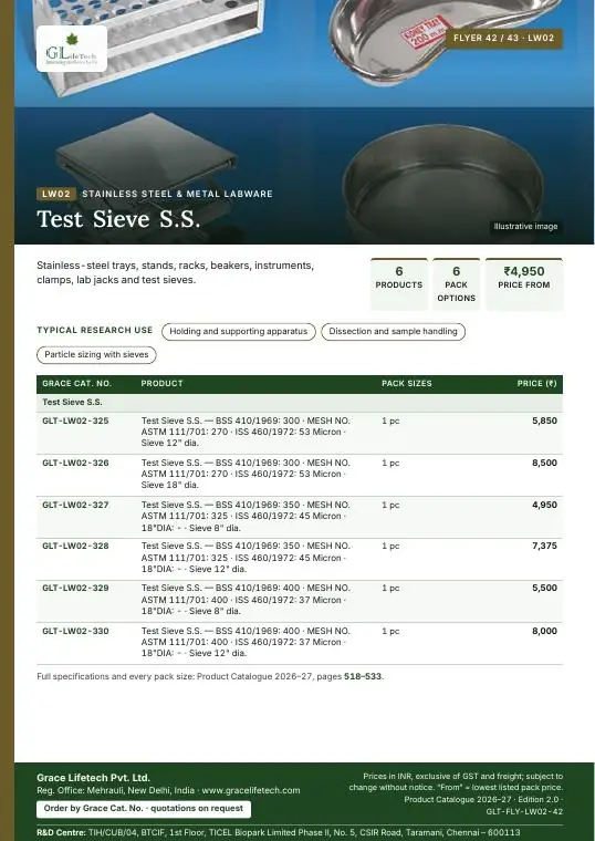 Stainless Steel & Metal Labware — flyer 42 of 43