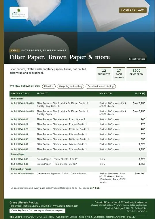 Filter Papers, Papers & Wraps — flyer 3 of 5