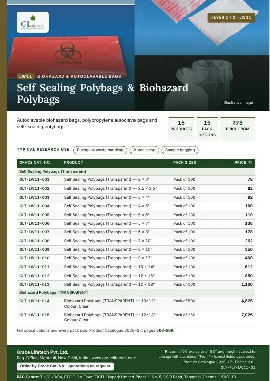 Biohazard & Autoclavable Bags flyer