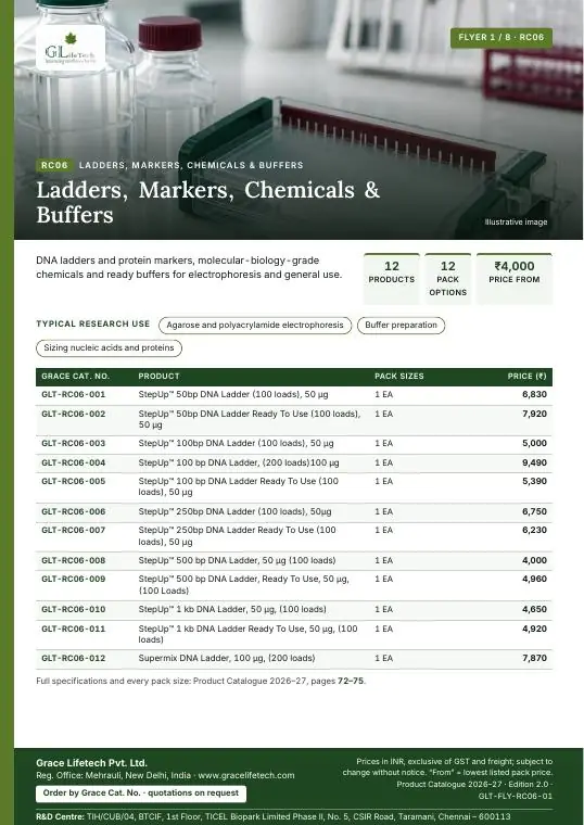 Ladders, Markers, Chemicals & Buffers flyer